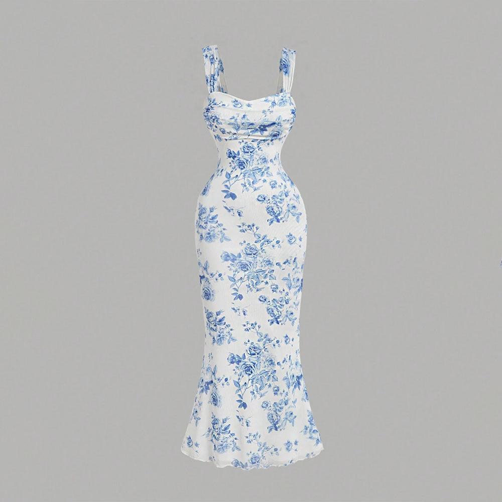European and American spring/summer pure cotton bestseller backless bow tie short sexy slip dress