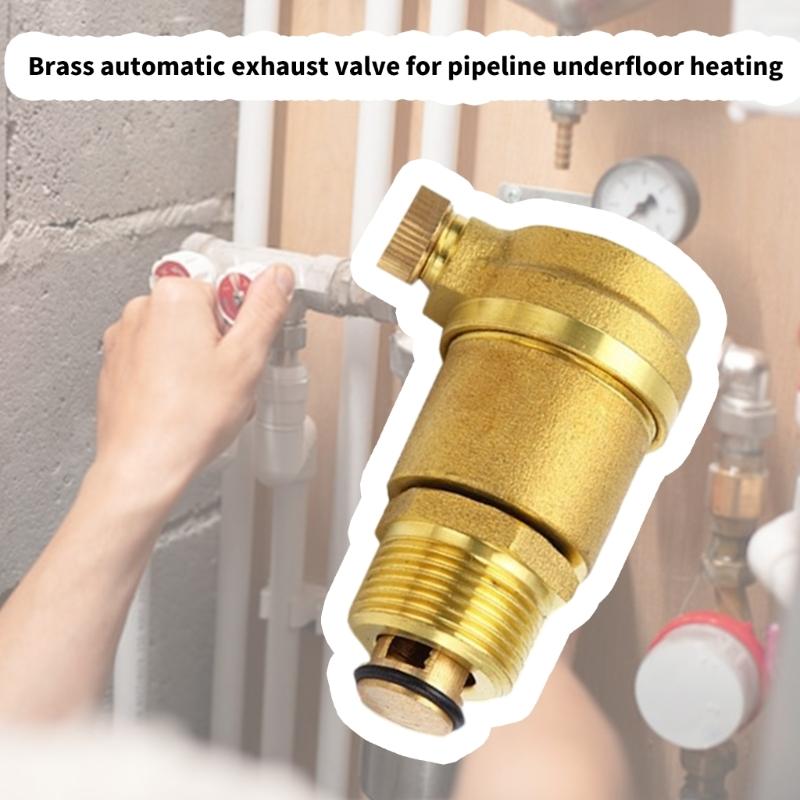 Brass Automatic Exhaust Valves DN15 Heating and Air Conditioning Tap Water Pipe Vent Valves Air Vent Pressure Relief Valves