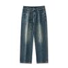 Jeans Lavati Nuovi Stile Americano Retrò per Primavera e Autunno Pantaloni Larghi Dritti da Uomo