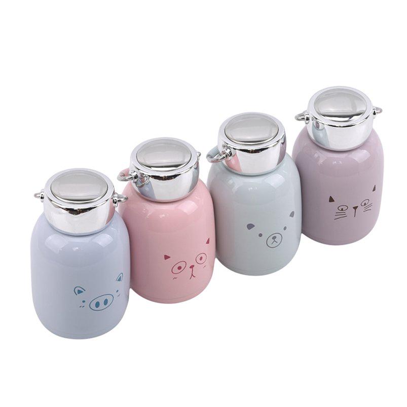Portable Thermos Bottle Stainless Steel Unisex Mini Cartoon Animal Travel Cute Thermo Cup