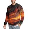 Men's Casual Fashion Printed Round Neck Pullover Sweatshirt