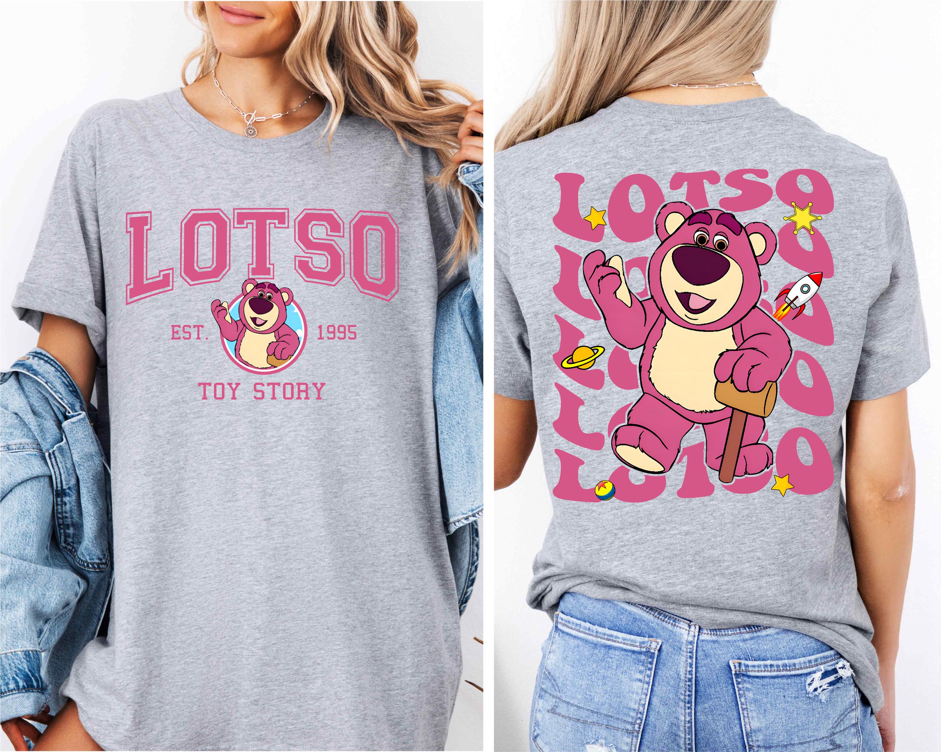 MINISO Lotso T-Shirt Lotso Huggin Bear Shirt Disney Toy Story Shirts Toy Story Friends Tees Pixar Fest Disneyland Trip Tee S