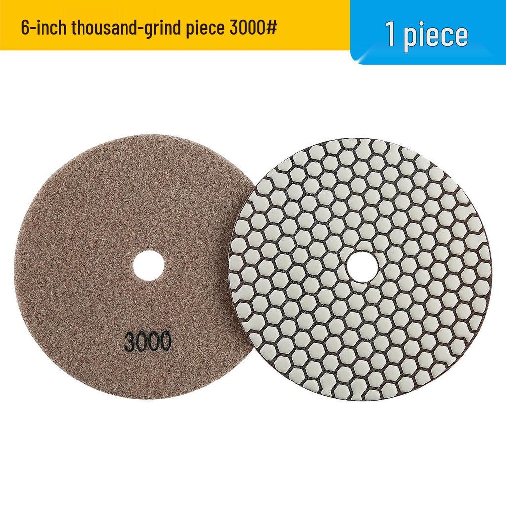 5-6 Inch Diamond Dry Polishing Disc for Marble, Granite, and Rock Slabs.