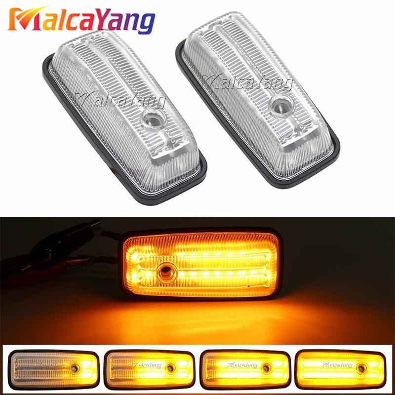 2 Pieces Dynamic LED Side Marker Blinker Repeater Turn Signal Light For Mercedes-Benz G-Class W463 W461 G500 G550 G55 G63 G65