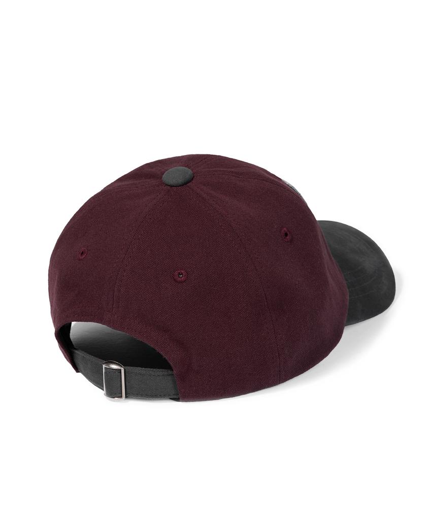 Kaegteoseudoneosmakes Mushroom Patch Two Tone Ball Cap - Burgundy/Charcoal