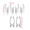 1 Set 8 Pcs Exterior Door Handle Door Bowl Frame Cover Trim Protector Silver Chrome for Mercedes Benz A B C E Class