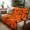 Circle Dot Orange Bat Anime Cartoon Flannel Blanket Soft Warm Throw for Bedroom Sofa Car Kids Holiday Gift