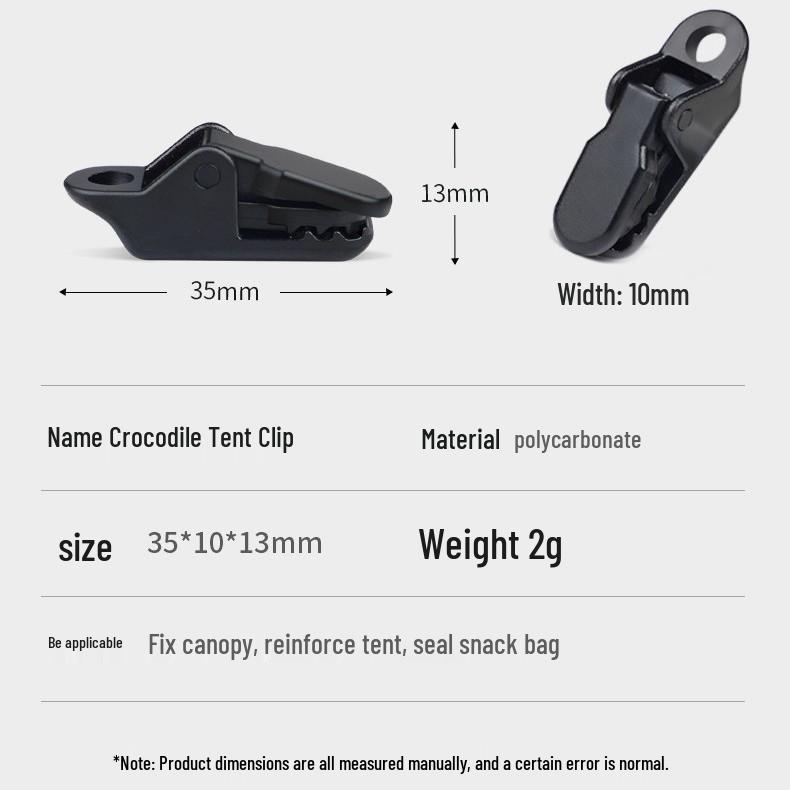 In-Stock Windproof Waterproof Tent Clips – Reinforced Multi-functional Rope Buckles