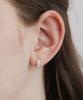 Tatiana (Silver 925) Cubic Cross Hoop Earrings Ec3112