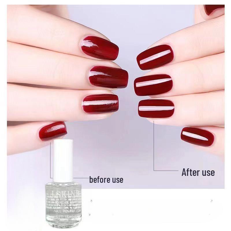 Quick-Drying Nail Polish Set: Calcium Base, Nutrient-Rich Oil, Top Coat & Brightening Protection