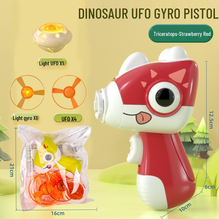 

Динозавр Спиннер Светящийся Игрушечный Пистолет с Летающей Тарелкой