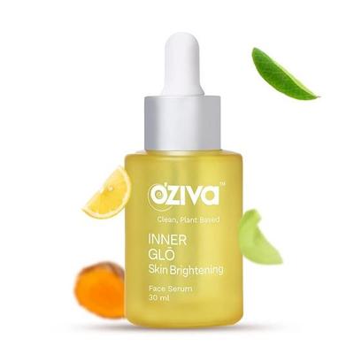 OZiva Inner Glo Skin Brightening Face Serum, Skin Brightening Serum For Even Tone & Increased Radiance With Phyto Vitamin C, Rosehip Oil , 30ml