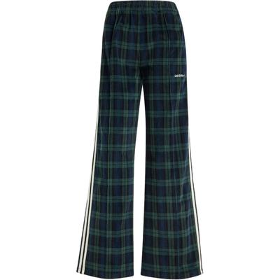 Originals Tartan Corduroy Wijde Pijp Gebreide Sportbroek Dames Broek Donkergroen IX7415