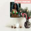 Vintage Metal Wall Art Sexy Green Bikini Beauty Decor Plaque, 7.87x11.8 Inch Retro Sign for Cave Bar Garage Room Decoration