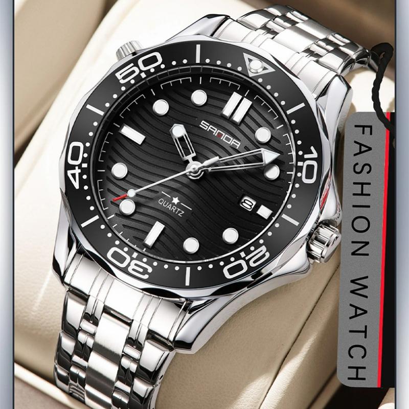 SANDA Men's Quartz Watch Multifunctional Waterproof Luminous Calendar Business Men's Quartz Watch