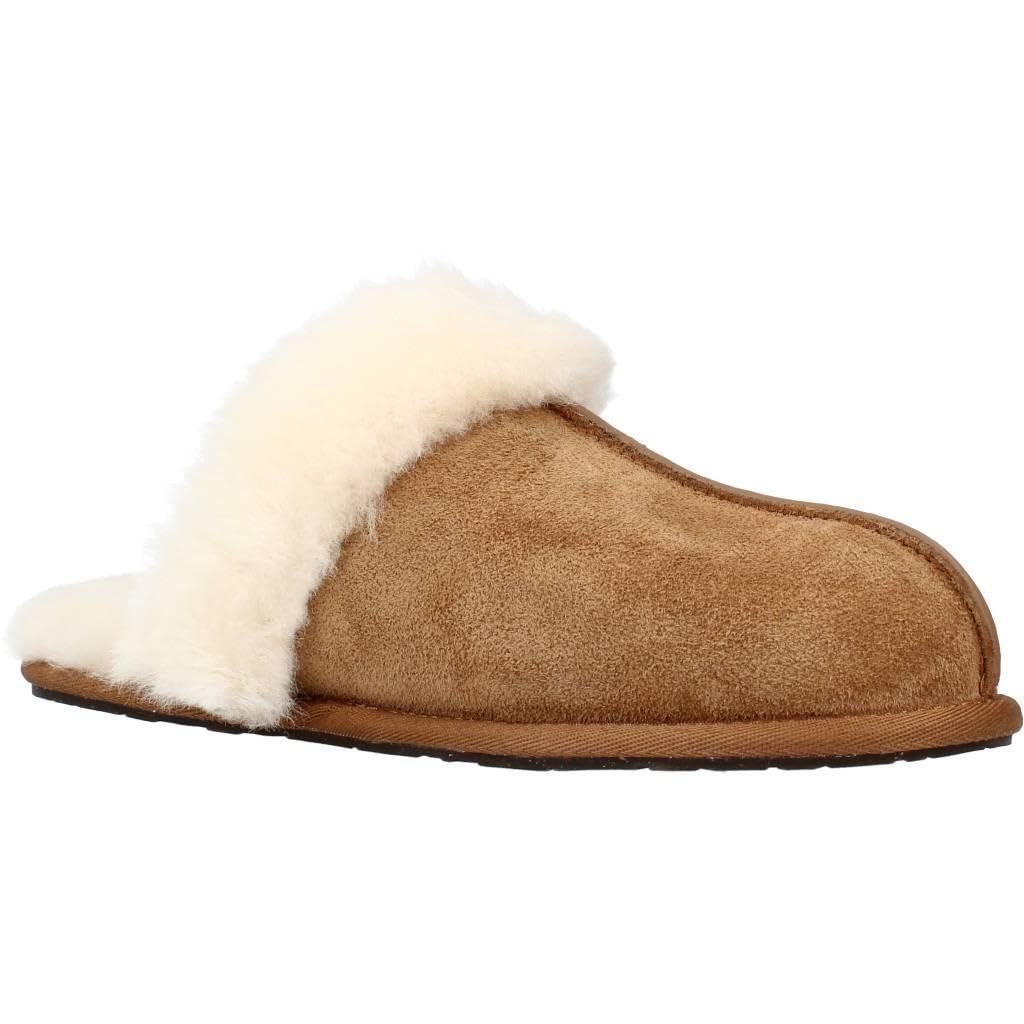 [UGG] Scuffette II Fluffy Slippers for Women, Chestnut, US Size 08 (25 Cm)