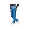 adidas Side Hidden Button Mid-Rise Zipper Logo Knitted Sports Pants Women Bottoms Blue HM2055