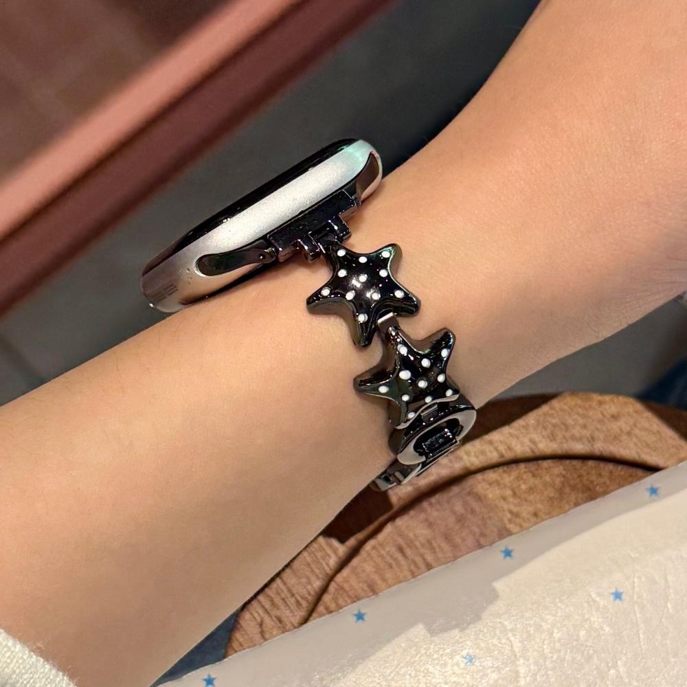 Cute Star Metal Chain Band for Apple Watch Series 1‑11 SE Ultra 38‑49mm Women Wrist Strap