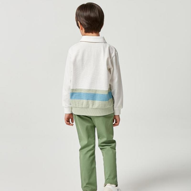 Hazzys Kids Zip Collar Sweatshirt Hts11tm09m Iv