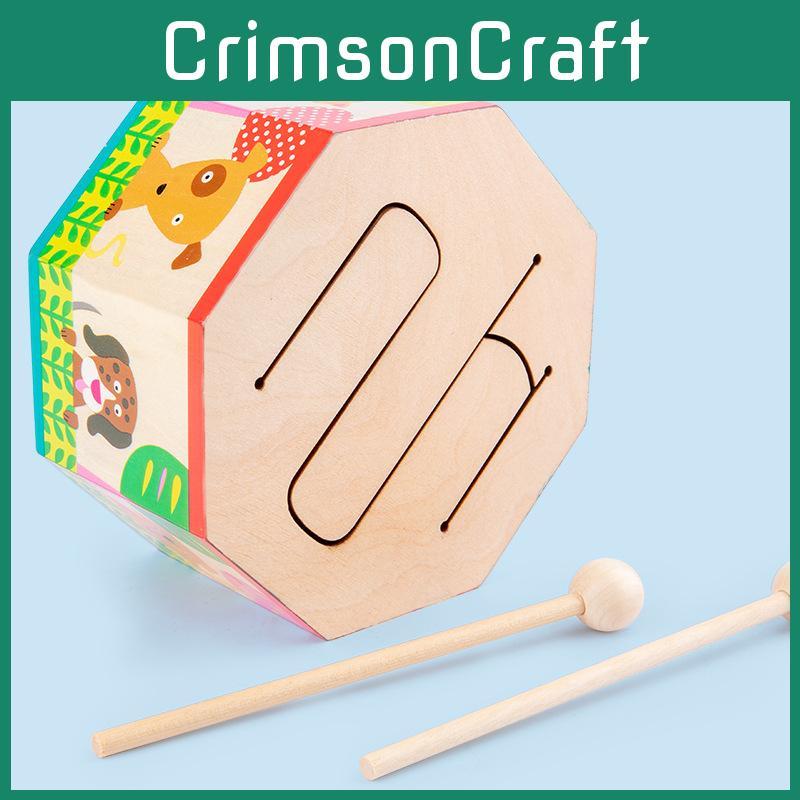 Wooden Octagonal Music Drum Toy For Kids With Sound And Early Education Play