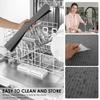Silicone Dish Drying Mat Heat Resistant Dish Drainer Mat for Kitchen Counter Sink Refrigerator or Drawer Liner Cooktop Protector