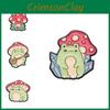 Charming Animal Chest Brooch Featuring Frog And Mushroom Design Ideal For Everyone