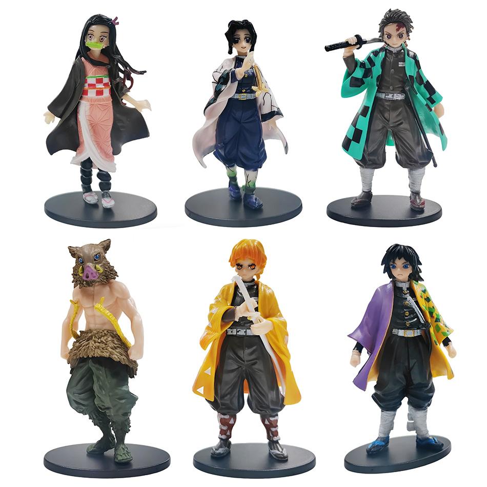 Neue Anime-Figur Dämonentöter Figur Kimetsu No Yaiba Puppe Tanjiro Nezuko Zenitsu Figur Inosuke Krieger Actionfigur Modell Spielzeug