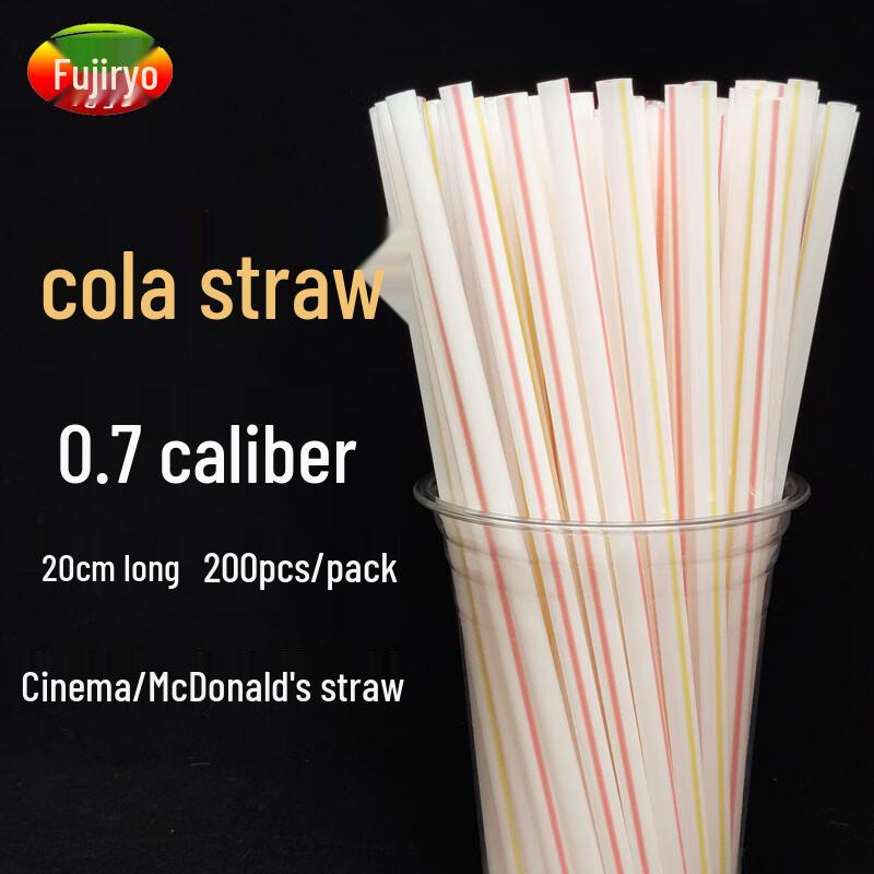

Commercial Striped Plastic Cola Straws