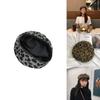 Stylish Leopard Pattern Beret Hat For Women Men Fashionable Warm And Cozy