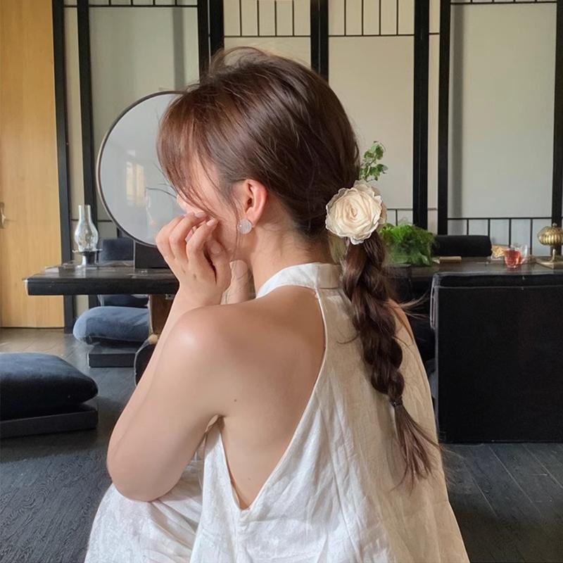 Elegante Rosenblumen Haarspange für Frauen Mädchen Süßer Haarschmuck Hinterkopf Florale Haarspange Haarnadel Mode Haaraccessoires