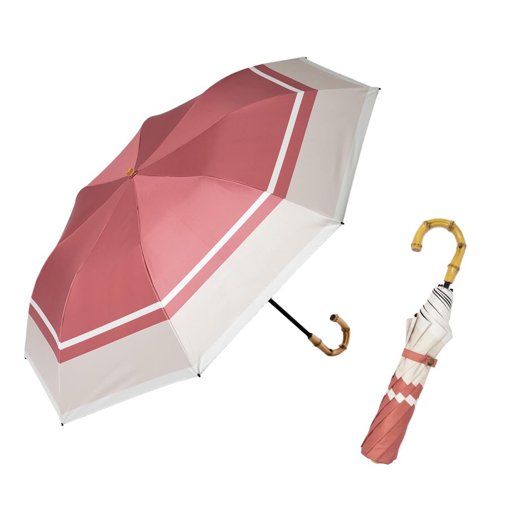 

VITAFELICE Складной короткий зонт x Женский двухъярусный (55см Ребра) (Розово-бежевый) пру-30283z