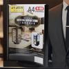 Transparent Menu Display Stand Three-Sided Vertical Price Tag Rack  Offices