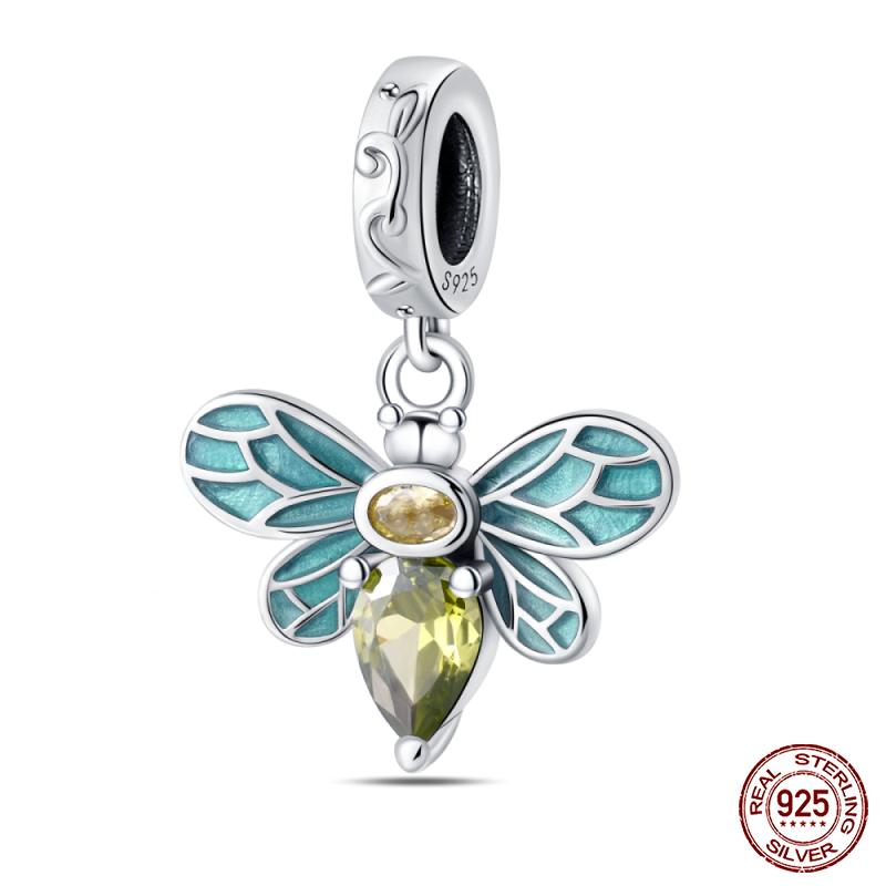 New Copper Fashion Spring Carnation Flower Parrot Charm Bead Suitable For 3Mm Bracelet Diy Fine Jewelry Gift Making