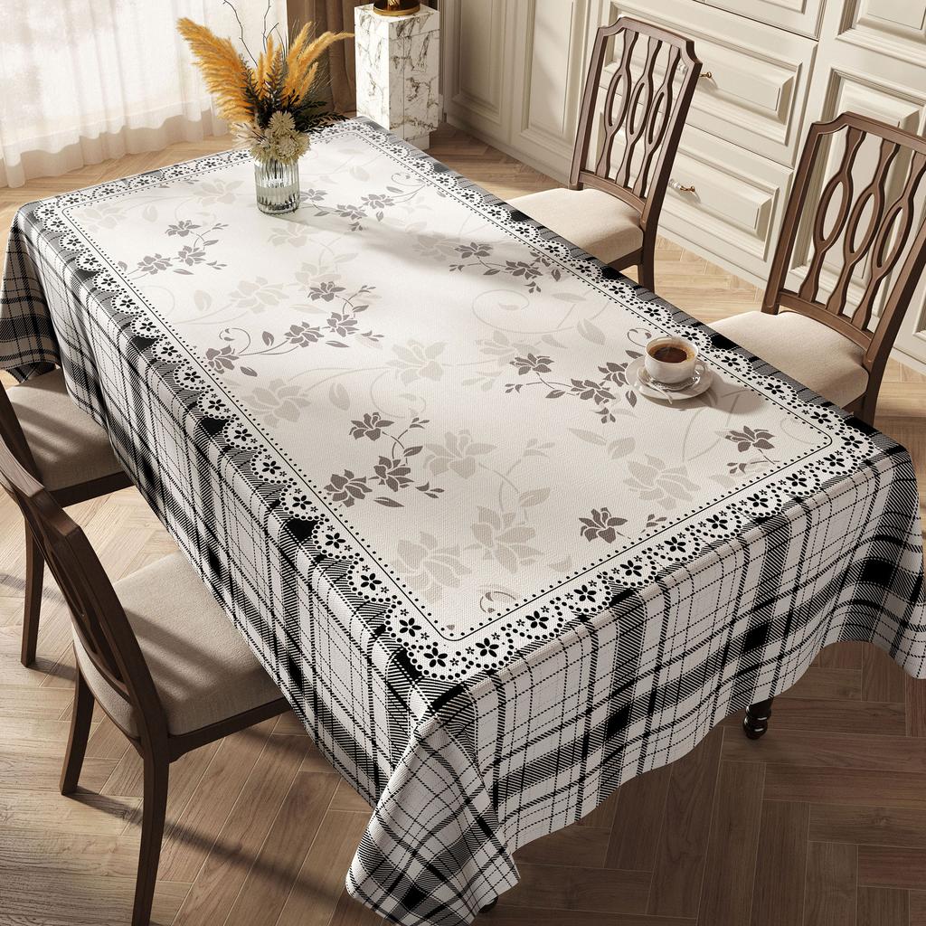 Dining Table Tablecloth Waterproof, Oil-Proof, Wash-Free And Anti-Scalding Pvc Light Luxury High-End Coffee Table Cloth Desktop Tablecloth Cover Cloth