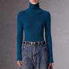Machine Washable Slim-Fit Merino Wool Sweater with Half-High Neck.