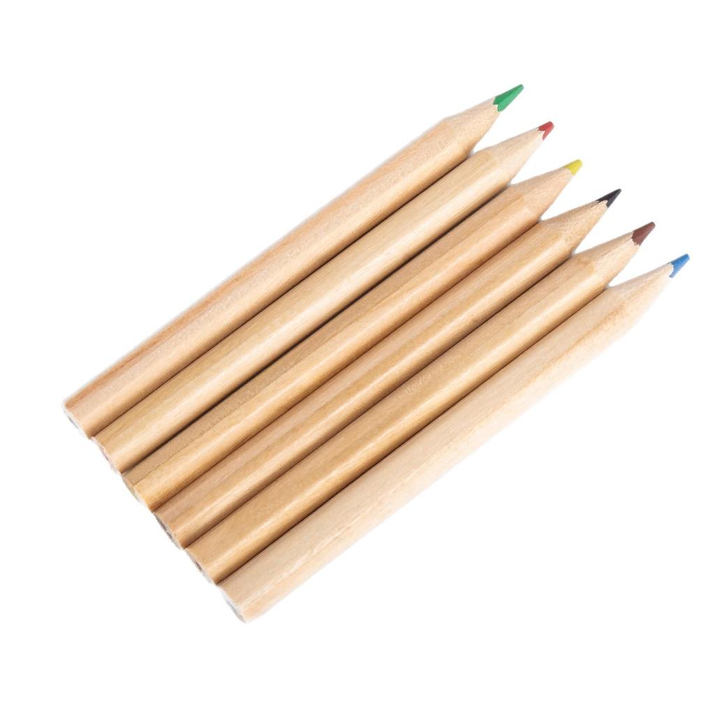 6-Color Mini Colored Pencil Set in Kraft Box for Kids' Drawing