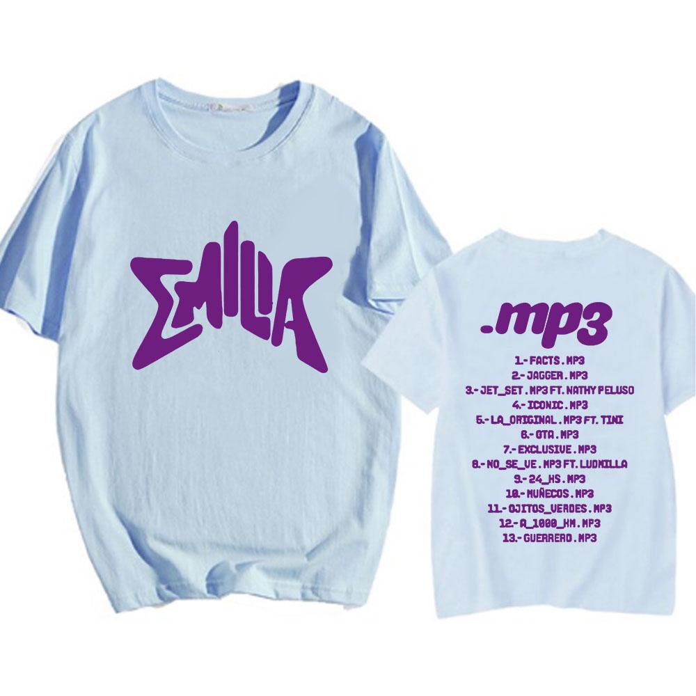 

Emilia Mernes MP3 Graphic T-shirt Summer O-neck Short Sleeve Tee-shirt Cotton Soft Hip Hop Streetwear Camiseta Printing Tees Top 4XL