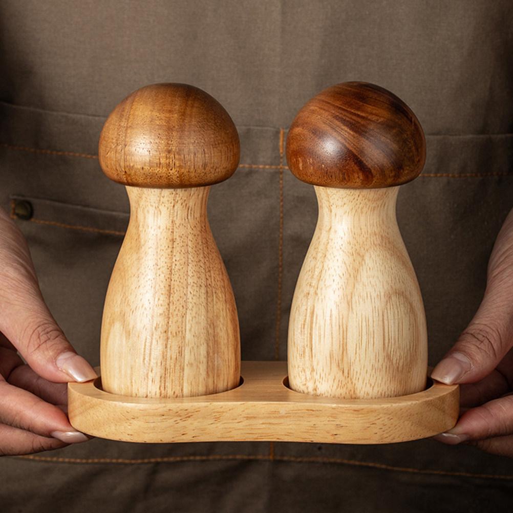 Wooden Handheld Pepper Mill Manual Spice Grinder Suitable for Kitchen Cooking Indoor Outdoor Barbecue Salt Refillable Convenient