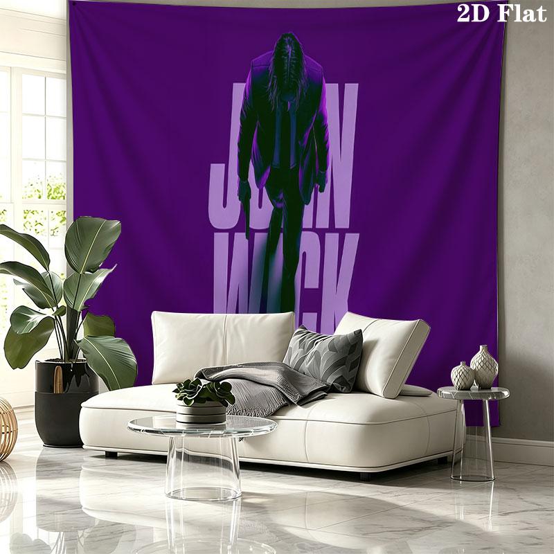 John Wick Wall Tapestry, Aesthetic Printed Fabric Blanket, Suitable for Bedroom, Living Room, and Home Decor.