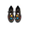 Yayoi Kusama X Beaubourg Lace Up Chunky Heel Mid Low Heel Shoes Women's Brown 1AB9MP