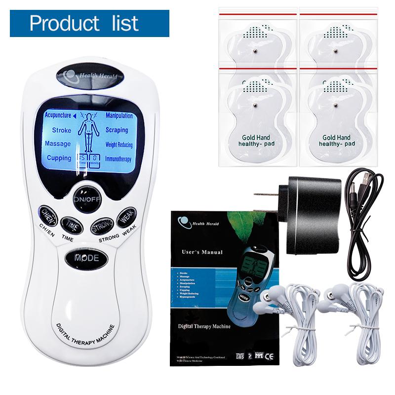 Durable And Safe Pulse Tens Acupuncture Electric Body Massage 8 Models Digital Therapy Machine 4Pads Electrical Muscle Stimulator Full Body Relax