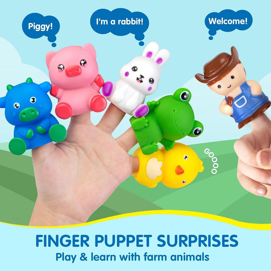 Toddler Learning Toys for 1 2 3 Years Old Color Matching & Sorting Montessori Farm Train Set Fine Motor Skill Gift for Toddler