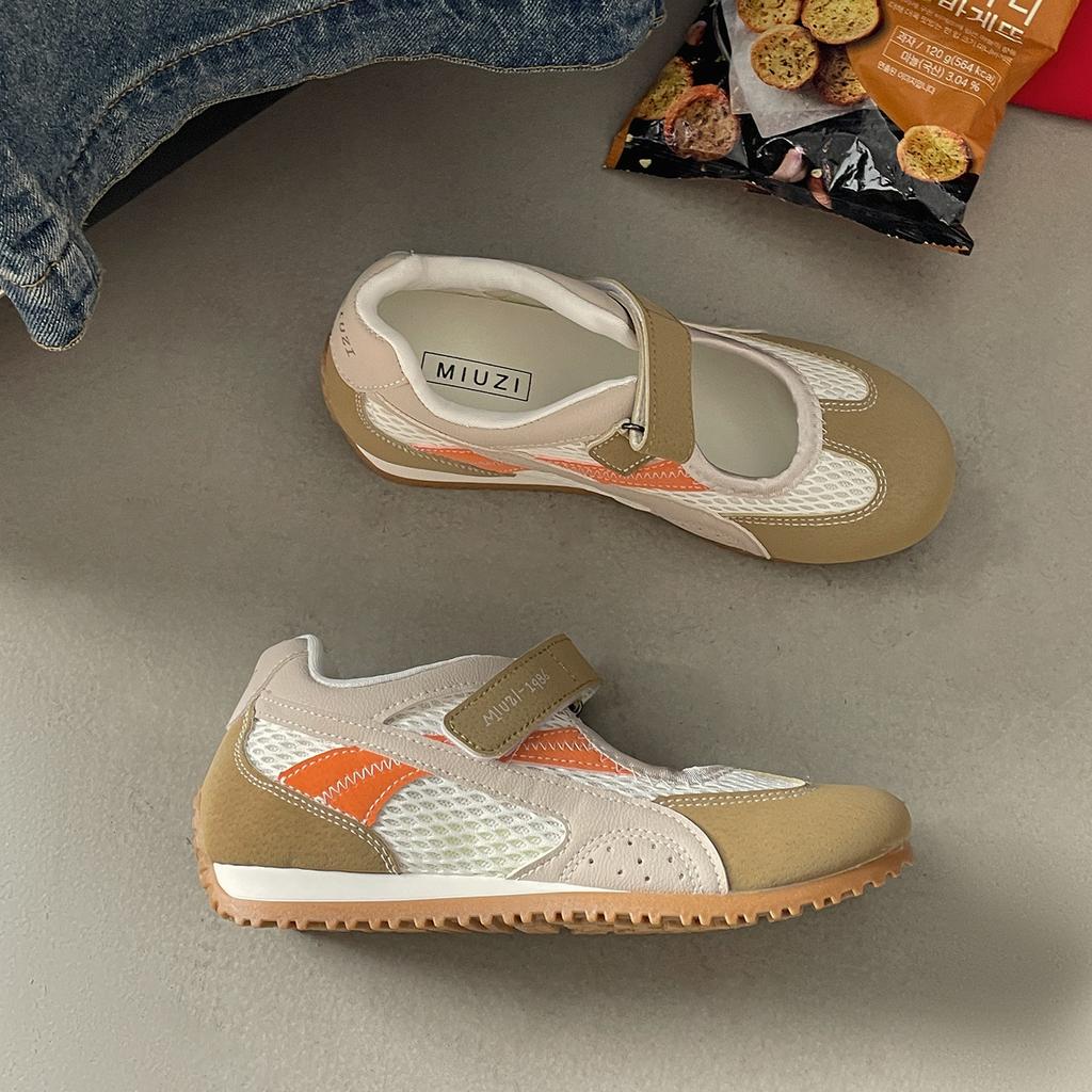 Yellow Retro Versatile Flat Bottom Inner Height-increasing Moral Training Shoes Women's 2025 New Summer Skirt Shallow Mouth Mary Jane Shoes