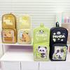 Cartoon Panda Pencil Case With Large Capacity For Students Durable Oxford Material