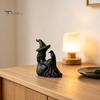 No Installation Required Decor Luminous Witch & Raven Figurine with Mossy Tree Texture, Resin Gothic Dark Aesthetic Room Accessories Statue LED Light