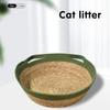 Natural Straw Cats House Resting Basket for Small Dog Cats Scratchproof Bulrush Bed Cats Furniture Pet Nest All Season