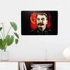 Vintage Allied Nations Joseph Stalin Metal Tin Sign Rectangle USSR Communist Russia Signs Plaque Gate Garden Bars Wall Art Decor