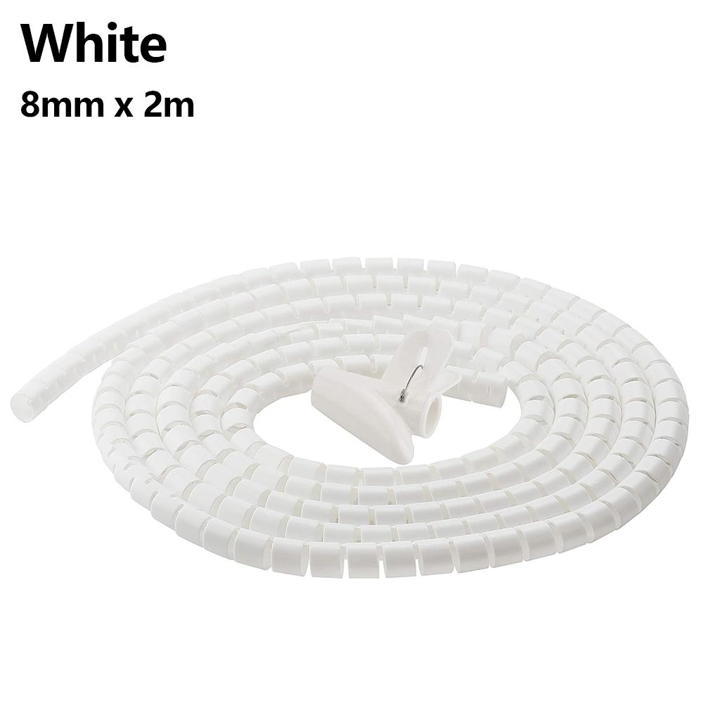 Universeller 2M Flexibler Schwarzer Kabelschutz Wickelband Leitung Aufgerolltes Managementrohr für Büro Kabel Organizer Abdeckung Hülle