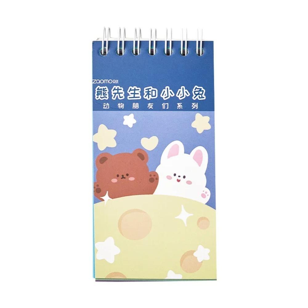 

50 листов канцелярских принадлежностей Kawaii Animal Coil Sticker Book Daily