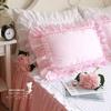 Dvojbalení Princess Lace Bavlněné povlaky na polštáře Dvojité volánkové povlaky na polštáře